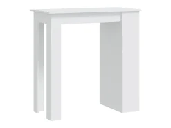 Mesa bar estante almacenaje contrachapada blanco 102x50x103,5cm