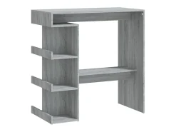 Mesa bar estante almacenaje gris Sonoma 100x50x101,5 cm