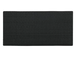 Mesa bar estante almacenaje 120x60x110cm ratán sintético negro ES372050