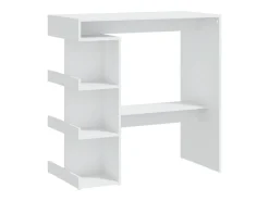 Mesa bar estante almacenaje contrachapada blanco 100x50x101,5cm