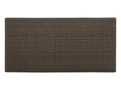 Mesa bar estante almacenaje 120x60x110cm ratán sintético marrón ES242722