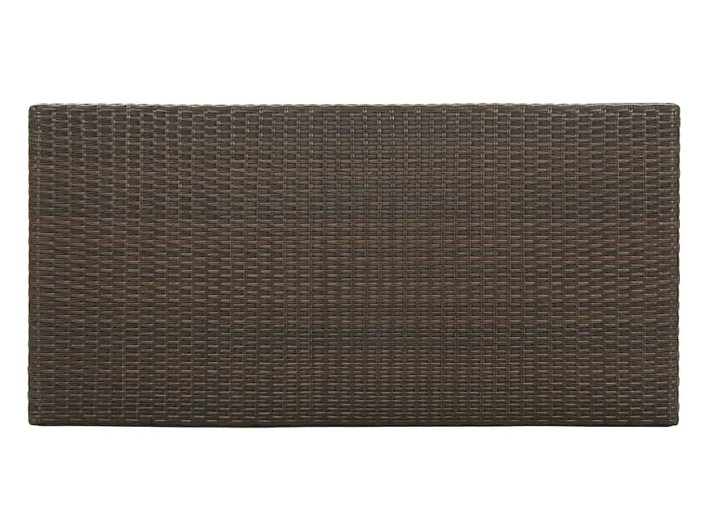 Mesa bar estante almacenaje 120x60x110cm ratán sintético marrón ES242722