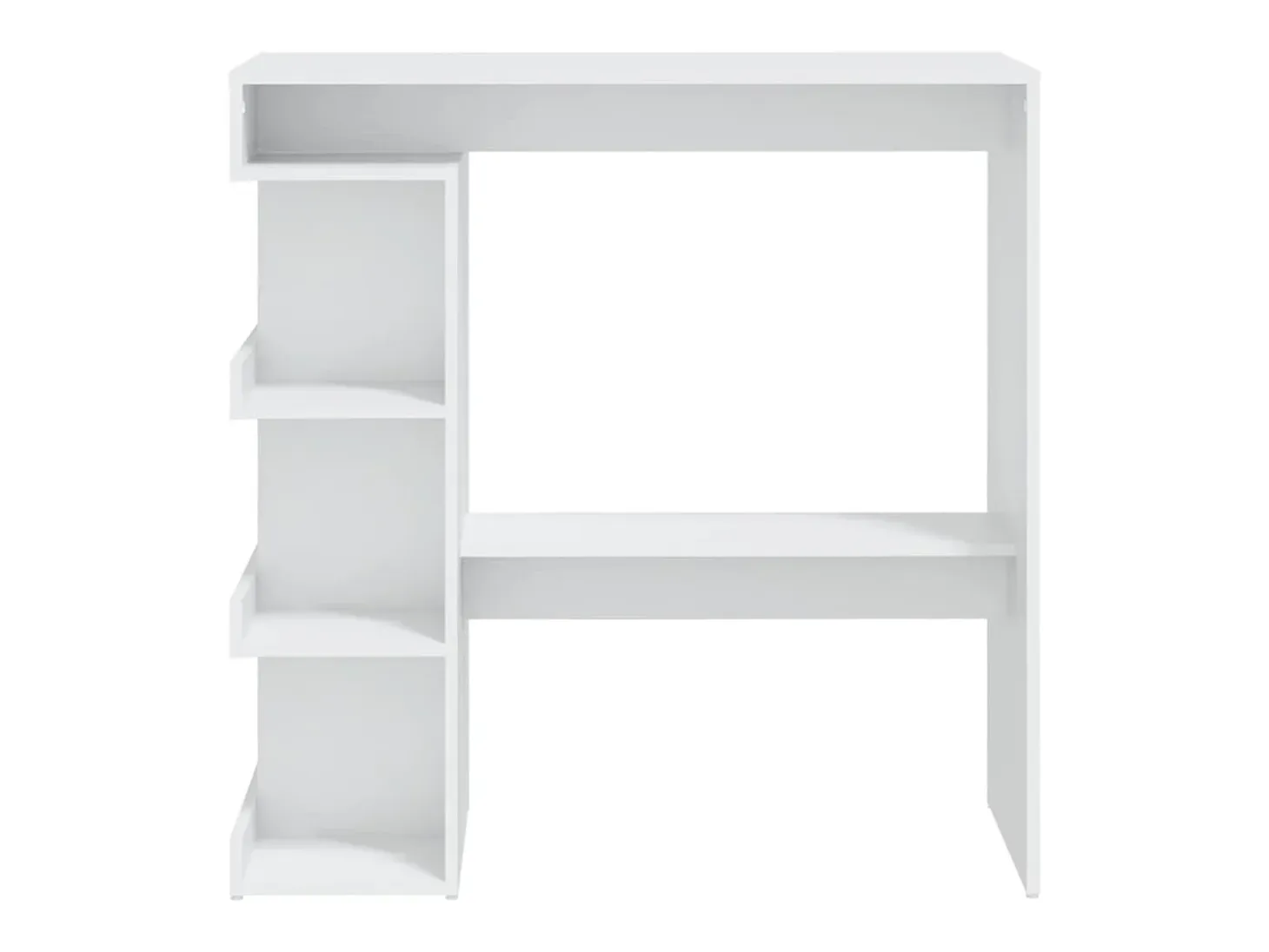 Mesa bar estante almacenaje contrachapada blanco 100x50x101,5cm ES529051