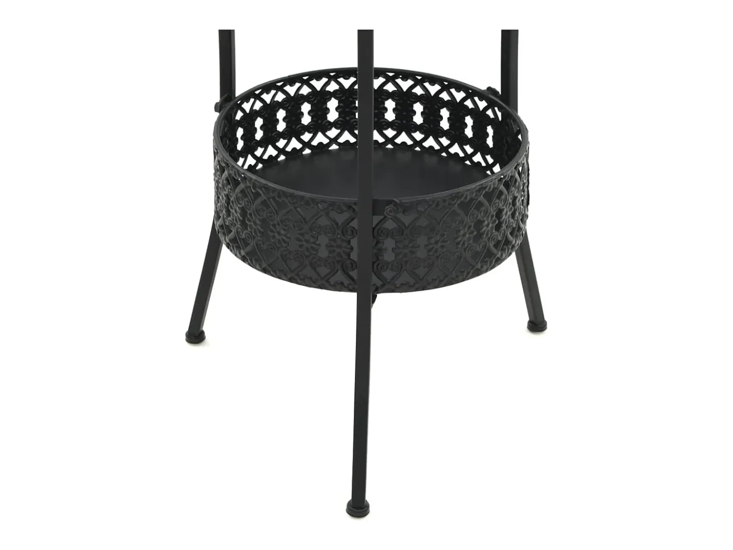 Mesa bistró de metal negra 40x70 cm ES416616