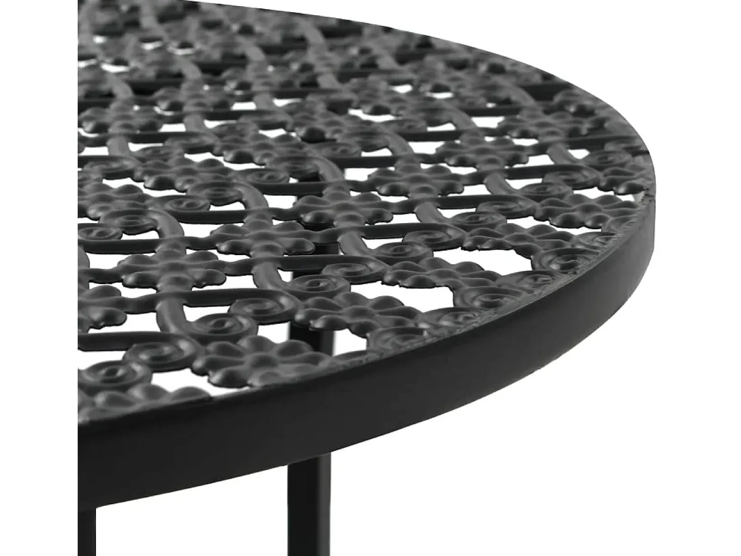 Mesa bistró de metal negra 40x70 cm ES416616