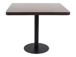 Mesa bistró MDF marrón oscuro 80x80 cm