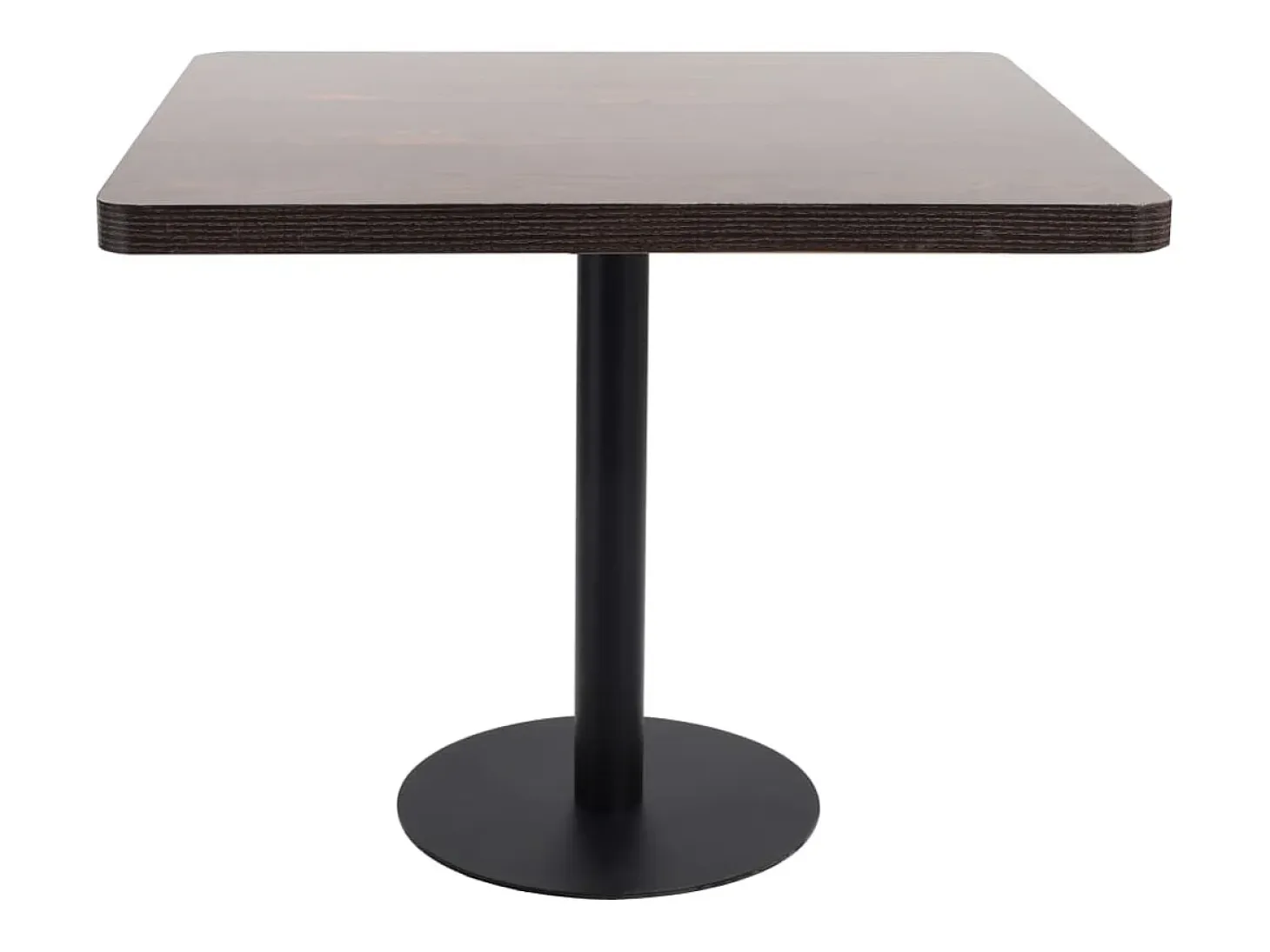 Mesa bistró MDF marrón oscuro 80x80 cm