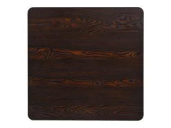 Mesa bistro de MDF y acero Cuadrada 80 x 80 x 75 cm Fresno oscuro