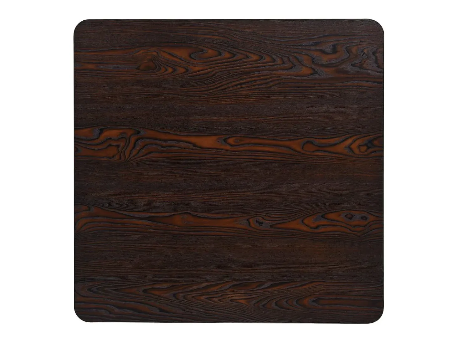 Mesa bistro de MDF y acero Cuadrada 80 x 80 x 75 cm Fresno oscuro