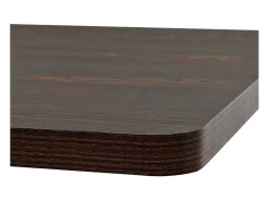 Mesa bistro de MDF y acero Cuadrada 80 x 80 x 75 cm Fresno oscuro