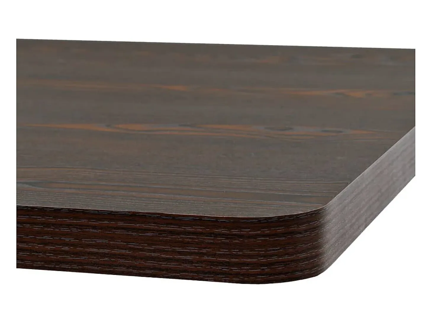 Mesa bistro de MDF y acero Cuadrada 80 x 80 x 75 cm Fresno oscuro