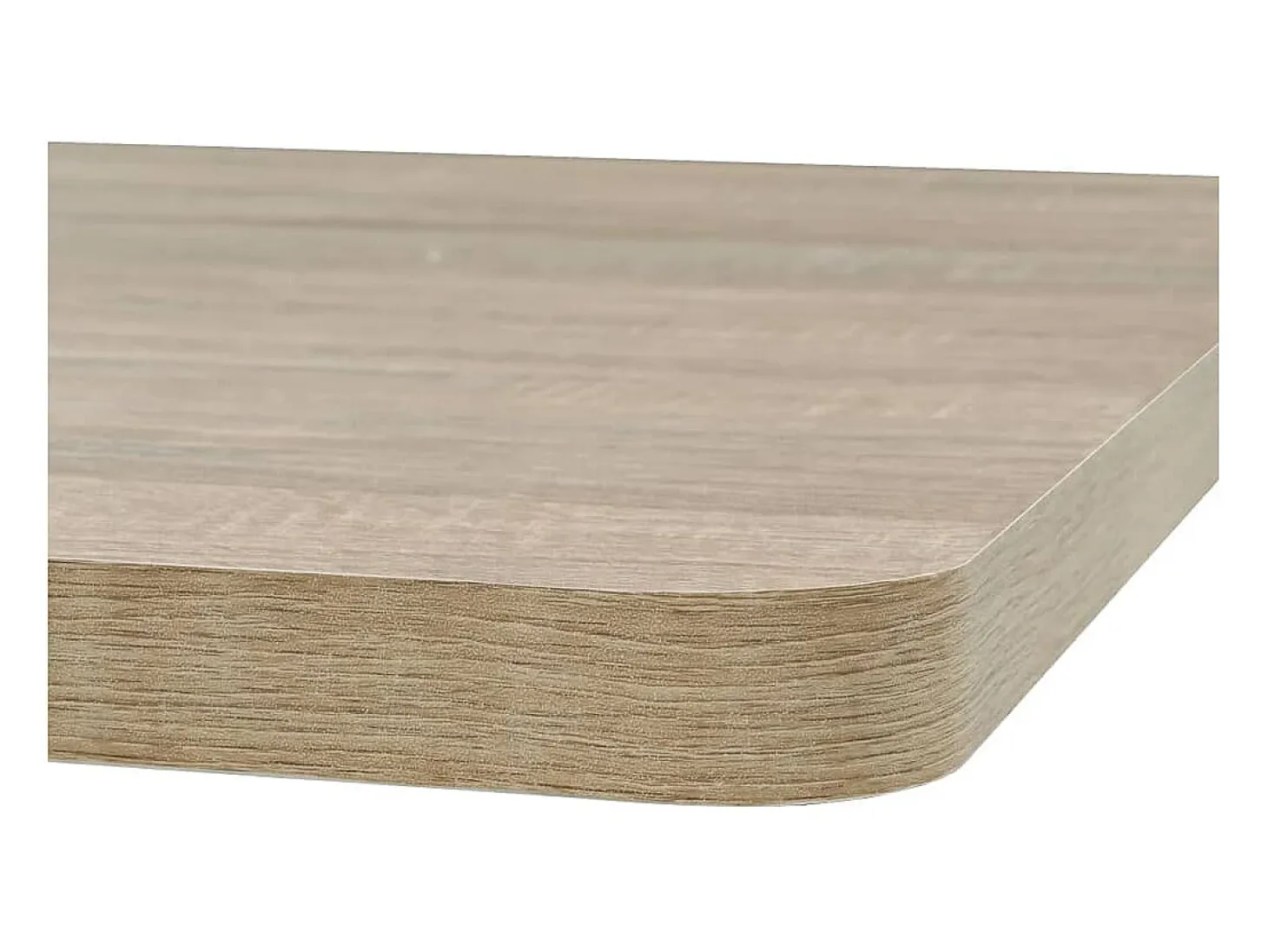 Mesa bistro de MDF y acero Cuadrada 80x80x75 cm Color roble