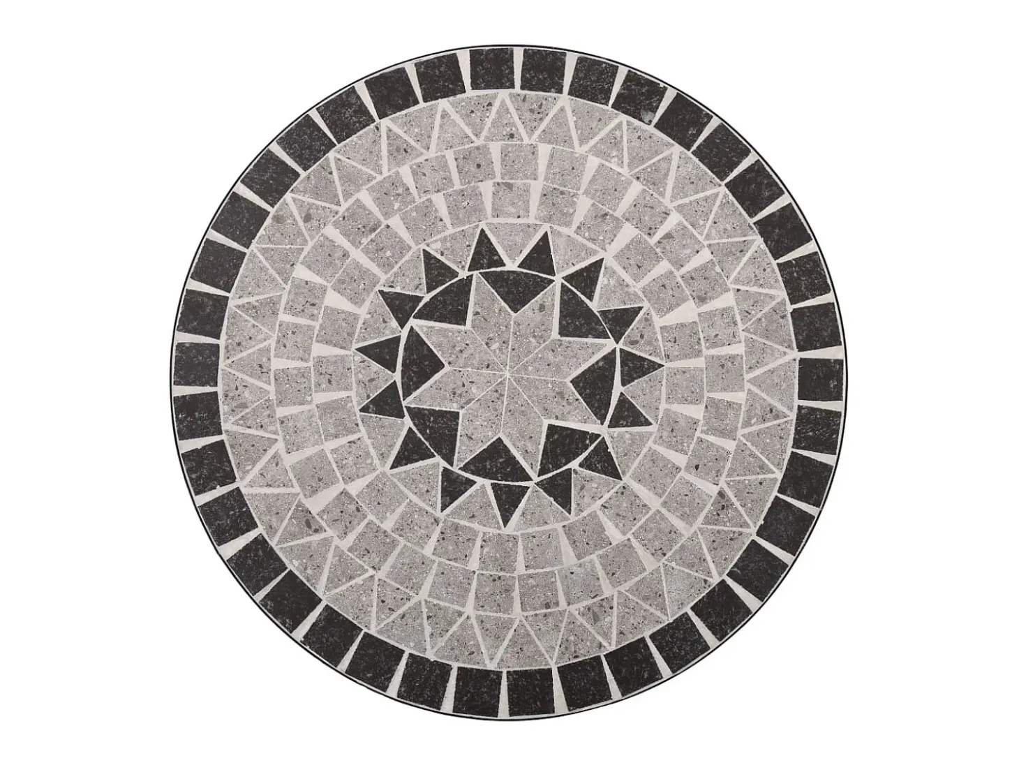 Mesa bistro de mosaico cerámica gris 61 cm ES522912