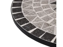 Mesa bistro de mosaico cerámica gris 61 cm ES522912