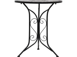 Mesa bistro de mosaico cerámica gris 61 cm ES522912