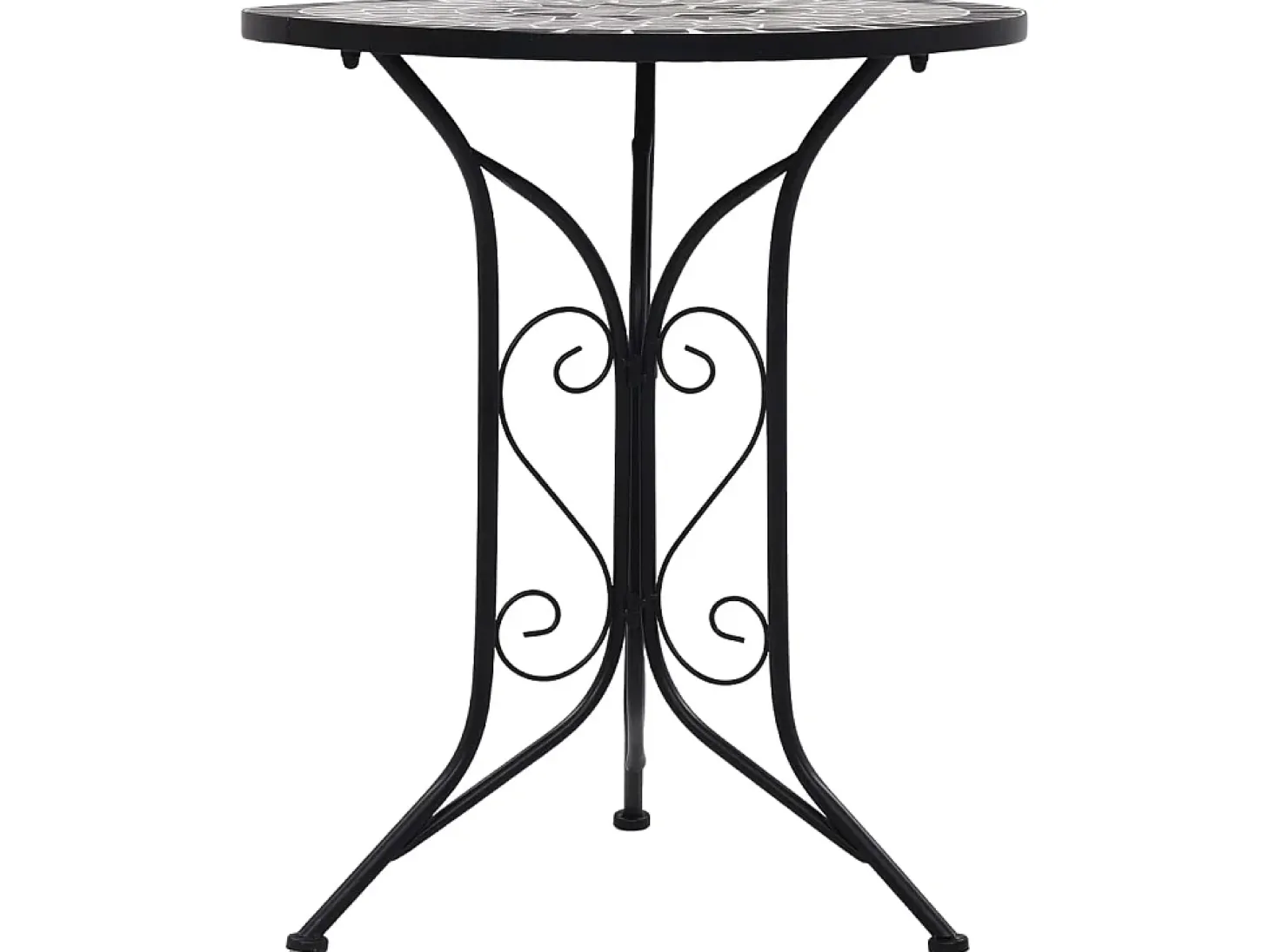 Mesa bistro de mosaico cerámica gris 61 cm ES522912