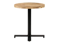 Mesa bistro redonda Ø70x75 cm Madera de mango en bruto