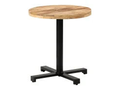 Mesa bistro redonda Ø70x75 cm Madera de mango en bruto