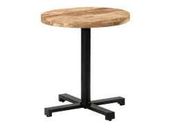 Mesa bistro redonda Ø70x75 cm Madera de mango en bruto