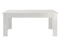 Mesa blanco brillante extensible 140-190 x 90 cm para comedor Jesi Light