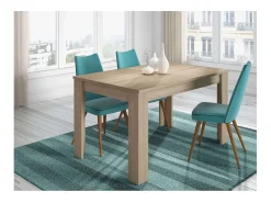 Mesa comedor extensible Paris en color roble canadian 78 cm(alto)140-190 cm(ancho)90 cm(la