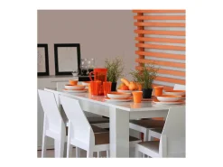 Mesa comedor extensible Paris en color blanco brillo 78 cm(alto)140-190 cm(ancho)90 cm(lar