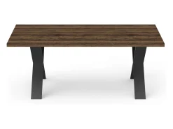 Mesa Comedor Fija Mónaco Roble Saloon Negro 180x90 cm