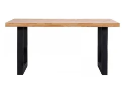 Mesa comedor Lis roble nordish/negro industrial 160x100x75 cm