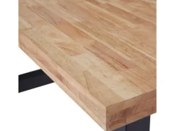 Mesa comedor Lis roble nordish/negro industrial 160x100x75 cm