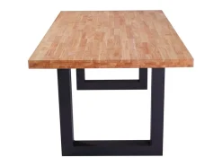 Mesa comedor Lis roble nordish/negro industrial 160x100x75 cm