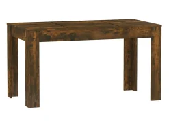 Mesa comedor madera contrachapada roble ahumado 140x74,5x76 cm