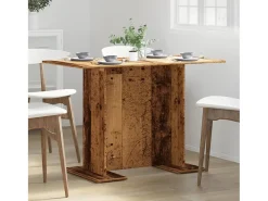 Mesa comedor madera ingeniería madera envejecida 110x60x75 cm