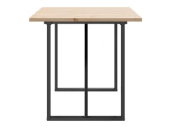 Mesa comedor marco O madera maciza pino y hierro 140x80x75,5 cm ES132441