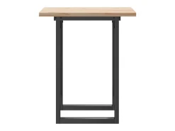 Mesa comedor marco O madera maciza pino y hierro 70x70x75,5 cm ES211702
