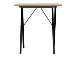 Mesa comedor marco X madera maciza pino y hierro 70x70x75,5 cm ES500986