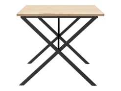 Mesa comedor marco X madera maciza pino y hierro 180x90x75,5 cm ES151914