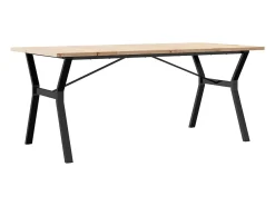 Mesa comedor marco Y madera maciza pino y hierro 180x90x75,5 cm ES604060