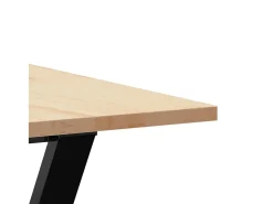 Mesa comedor marco Y madera maciza pino y hierro 200x100x75 cm