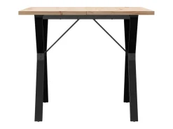 Mesa comedor marco Y madera maciza pino y hierro 90x90x75,5 cm ES147802