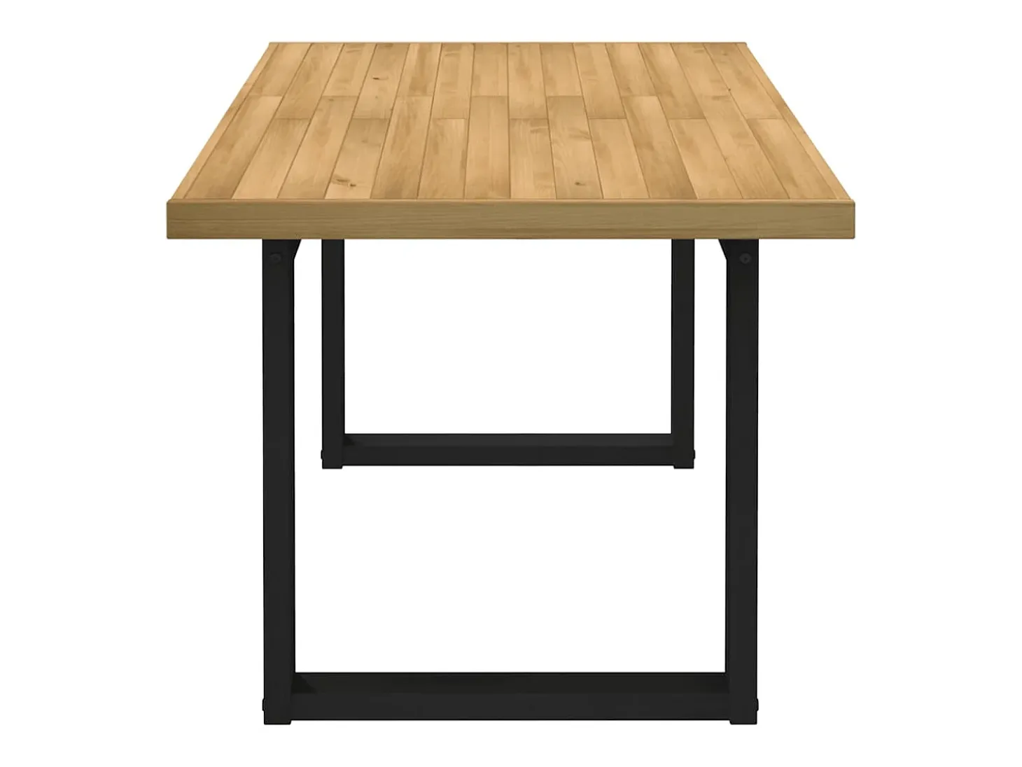 Mesa comedor NOAIN patas forma U madera maciza pino 160x90x75cm