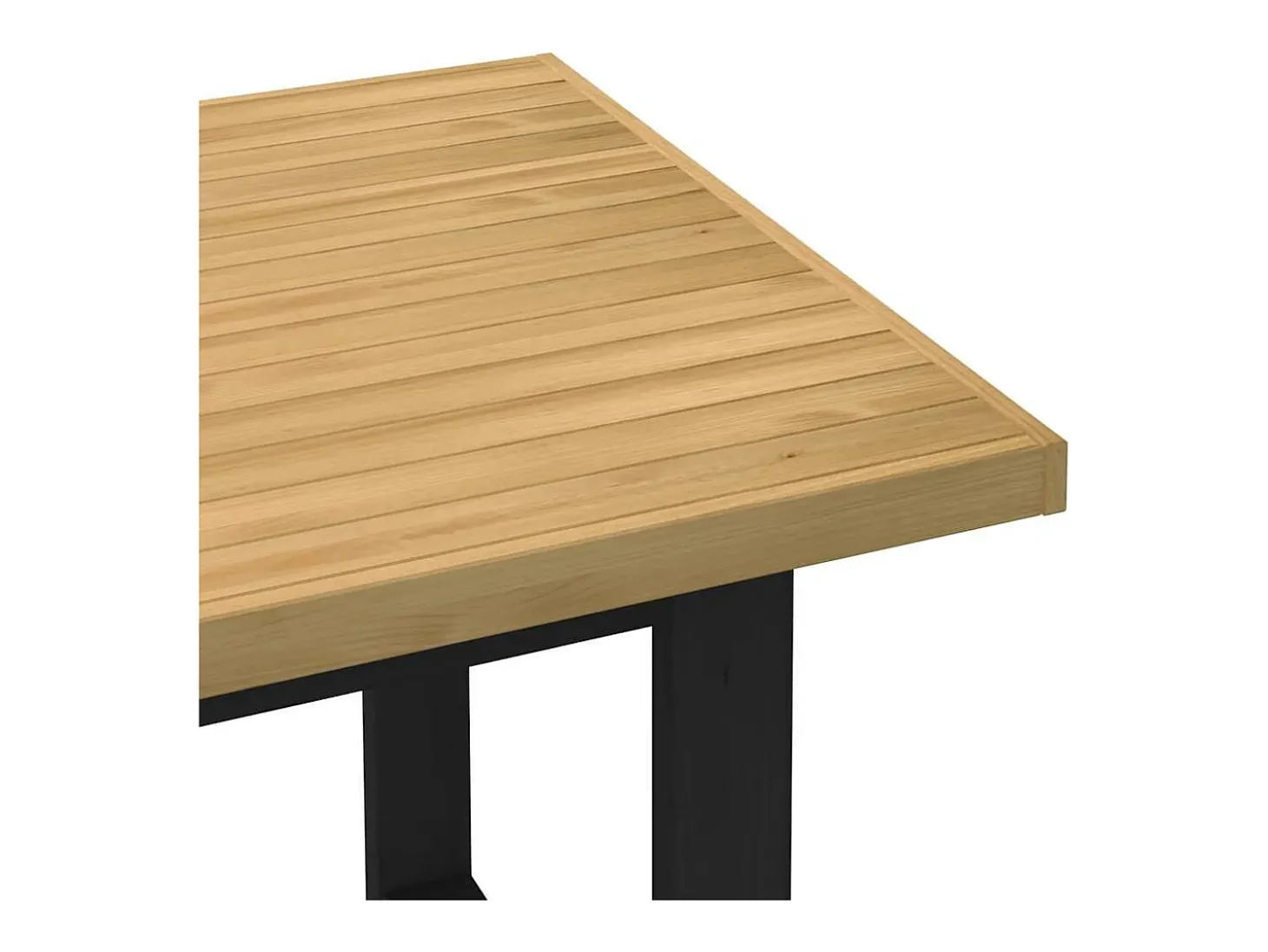 Mesa comedor NOAIN patas forma U madera maciza pino 160x90x75cm