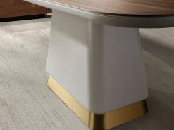 Mesa comedor rectangular nogal y madera beige 1166 ANGEL CERDA