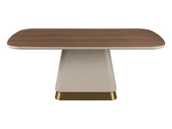 Mesa comedor rectangular nogal y madera beige 1166 ANGEL CERDA