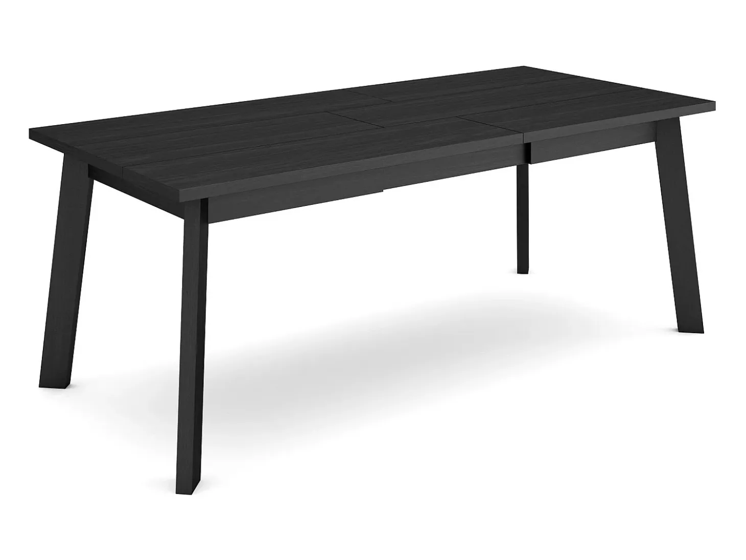 Mesa Comedor, 194x90x75cm, Para 10 Comensales, Patas de madera, Negro