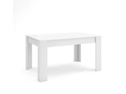 Mesa Comedor, 140x90x76cm, Para 6 comensales, Muebles Comedor, Blanco