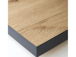 Mesa Comedor, 194x90x74cm, Para 10 Comensales, Muebles Comedor, Roble y negro