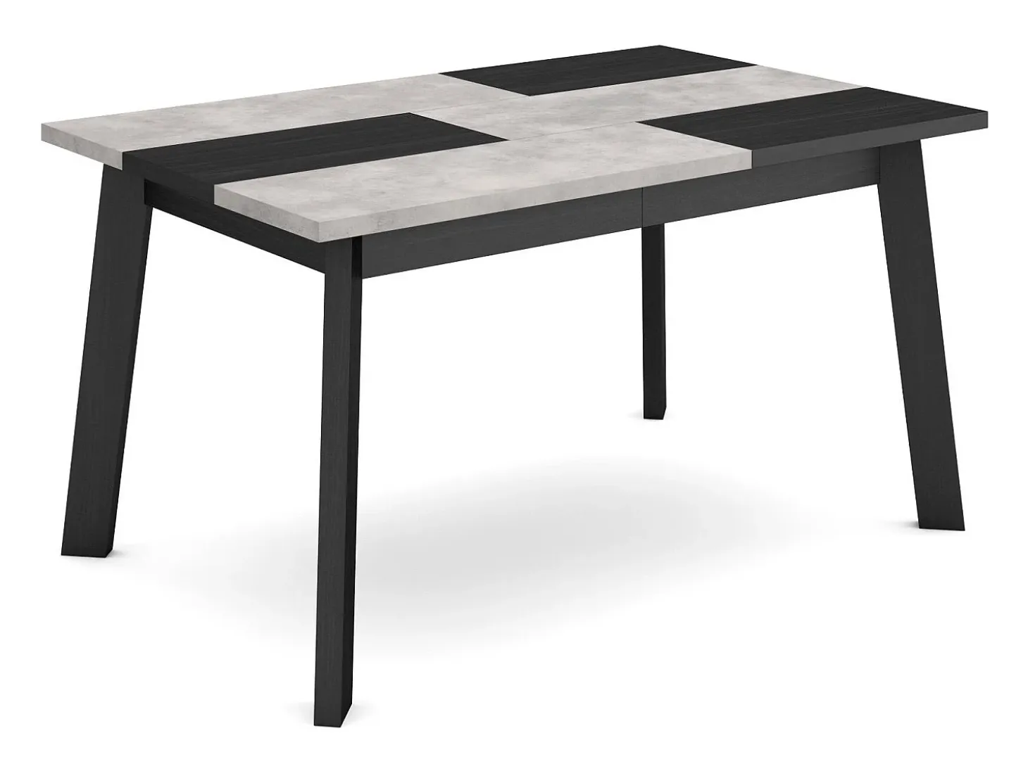 Mesa Comedor, 140x90x75cm, Para 6 comensales, Patas de madera, Cemento