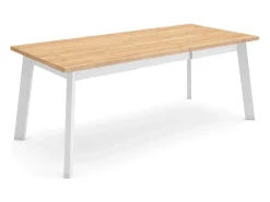 Mesa Comedor, 194x90x75cm, Para 10 Comensales, Patas de madera, Roble