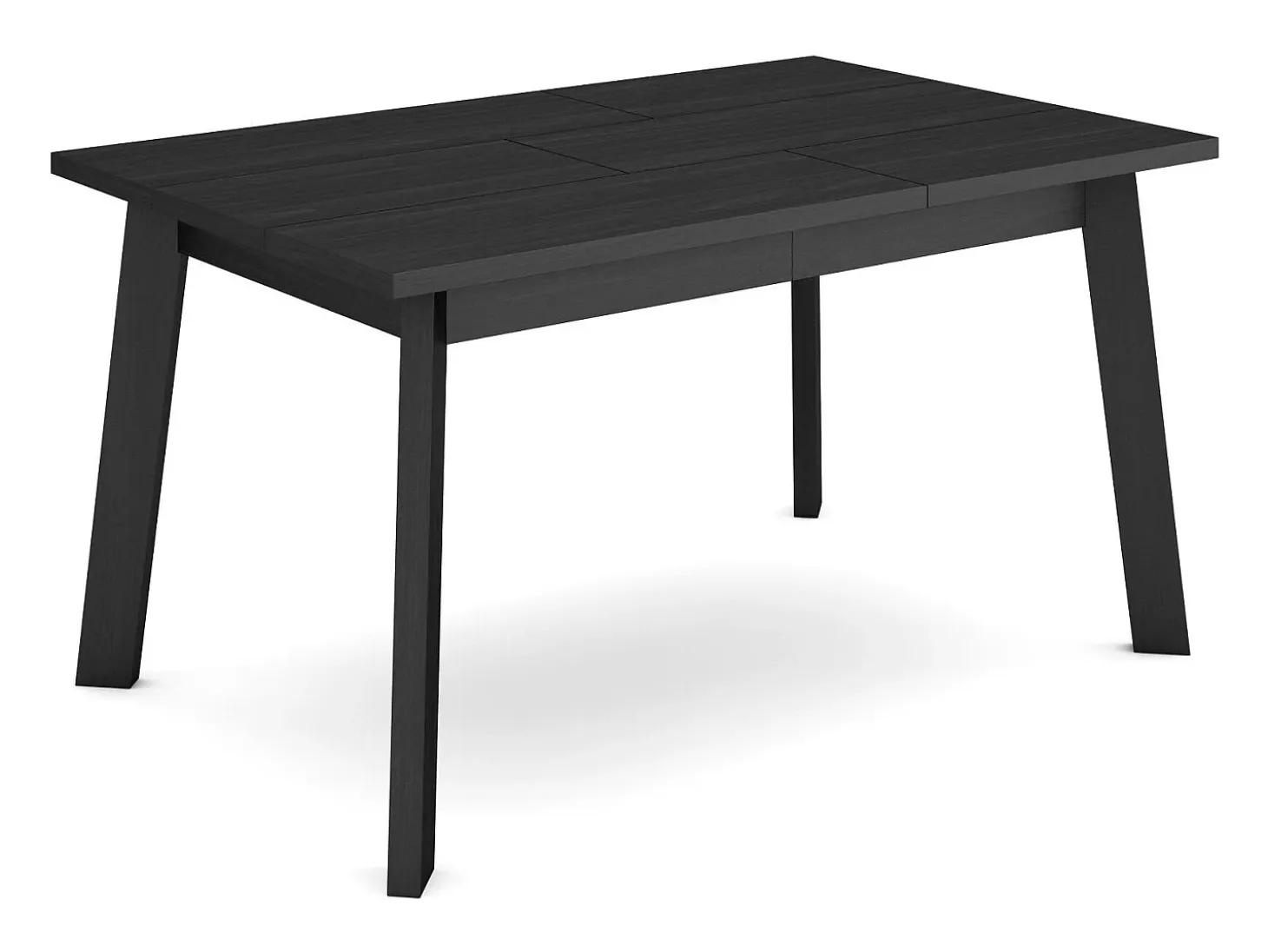 Mesa Comedor, 140x90x75cm, Para 6 comensales, Patas de madera, Negro