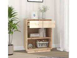 Mesa consola de madera maciza de pino 60x34x75 cm
